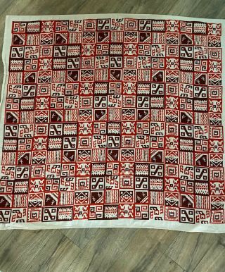 100 Cotton Square Table Cloth Vintage Red 54x58