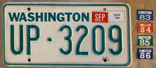 1983 - 1986 Series Washington Truck License Plate Single Yom Legal Pick A Year Tag