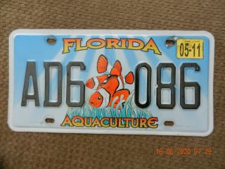 Florida Aquaculture License Plate From 2011 Ad6 086