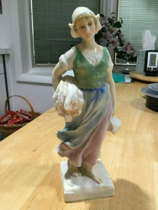 Antique Pre World War Ii Germany Karl Ens 9.  5 " Dutch Girl Figurine Porcelain