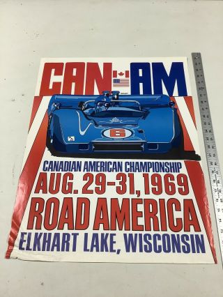 1969 Road America Can - Am Championship Race Poster 0811 - 06