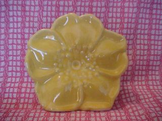 Vintage Mccoy Flower Blossom Wall Pocket Sunshine Yellow 6 Inch.