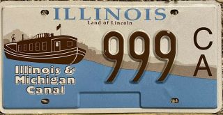 Vintage 2003 Illinois Canal Optional License Plate