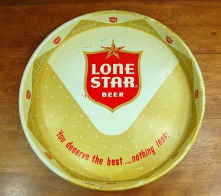 Vintage Metal Lone Star Beer Texas Brewery Serving Tray 13 " Certified Quality