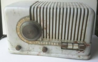 1940 Rare Antique Silvertone Tube Radio Model 3551 Beetle Plastic 