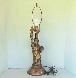 Antique Statue Of Liberty Table Lamp