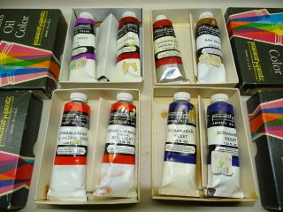 Permanent Pigments Artists Oil Color Vintage Set 8 Tubes 2