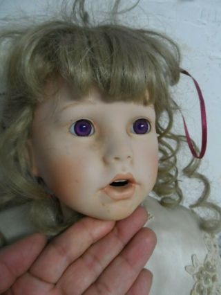 Purple Eyes The Doll Artworks Vtg Whitney Doll By Donna Rubert 1991 0082 28”