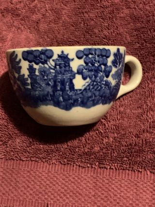 Bailey Walker China Blue Willow Coffee Cup Restaurant Ware Vintage
