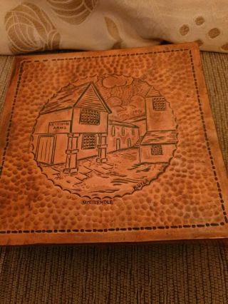 Antique Newlyn Copper Trivit By Herbert Dyer 6 Inches Square