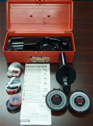 Vintage Rotex 780 Deluxe Label Making Kit