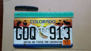 License Plate,  Colorado,  Specialty: Hunting & Fishing,  Goq Rainbow Trout 913