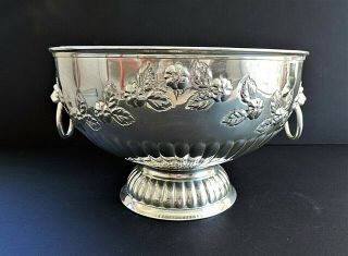 Antique Silver Plate Champagne Cooler/punch Bowl Made In England