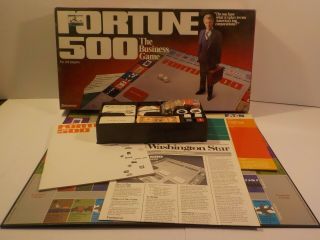 N Vintage 1980 Fortune 500 Business Game Pressman Board Game 100 Complete
