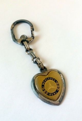Vintage Keychain Mercedes Benz Key Ring Metal