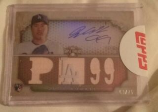 2013 Triple Threads Hyun Jin Ryu Rookie Auto 63/75 Bat Relic From Topps.