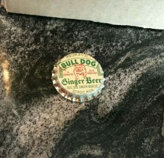 Vintage Bull Dog Ginger Beer Soda Pop Cork Bottle Cap / Crown Detroit Mi