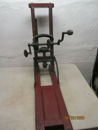 Antique Hand Crank Barn Beam Drill Press