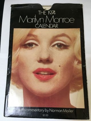 Vintage 1974 Marilyn Monroe Calendars W/commentary By Norman Mailer