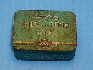 Vintage Ford Emergency Bulb And Fuse Kit Tin