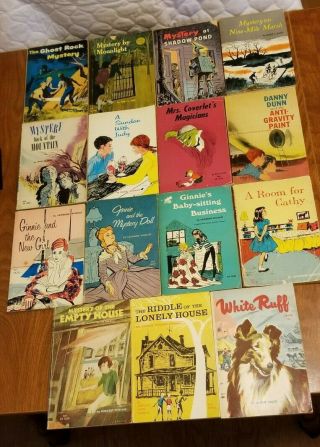 15 Old Vintage 1950 - 70s Scholastic Books: Mary C.  Jane,  Wooley,  Seaman,  Friedman,