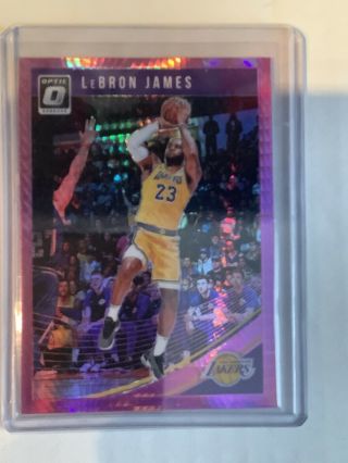 2018 - 19 Panini Donruss Optic Lebron James Pink Hyper Prizm 1st Year Lakers