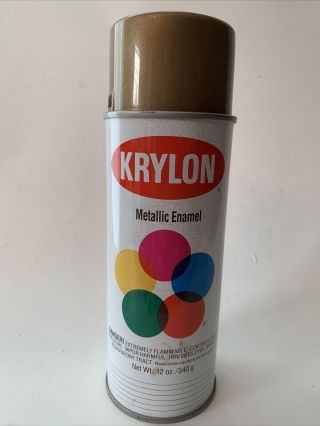Krylon Bright Gold 1701 Enamel Vintage Spray Paint Can 11.  3 Oz Near Full - 1/20