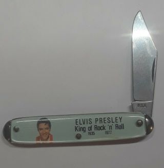 Vintage Elvis Presley King Of Rock N Roll 1935 - 1977 Novelty Folding Pocket Knife