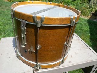 Vintage Wood Marching Snare Drum Antique Wooden Musical Instrument Military Band