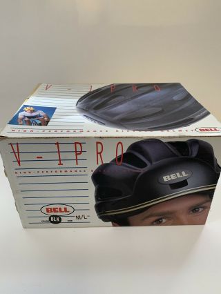 Vintage Bell V1 - Pro Bicycle Racing Helmet Size M/l Black And Inserts