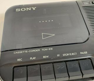 SONY Cassette - Corder TCM - 818 Vintage Cassette Recorder & Player - 3