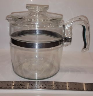 Vintage PYREX Clear 6 Cup Coffee Pot 7756 B VGC 2