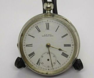 Large Antique Silver Waltham Mass Pocket Watch.  119 Grams.  For Repairs.  (ncb)