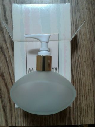 Vintage Vanity Decanter Frosted Glass With Pump Dispenser By Shaklee