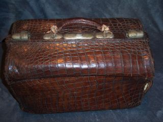 Antique Alligator Doctor Bag/luggage