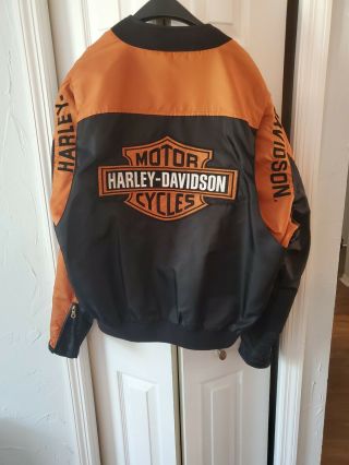 Mens Large Harley Davidson Rain Jacket Windbreaker