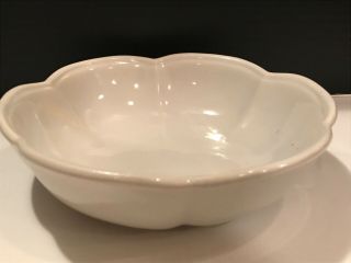 Vintage Mccoys Pottery White Small Bowl 7528.  8” Wide Tall No Pitcher