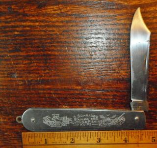 Vintage Geo.  Schrade Knife Co.  Inc.  B Pt Conn.  Hunting / Fishing Pocket Knife