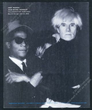 2002 Jean Michel Basquiat Andy Warhol Photo Gagosian Gallery Vintage Print Ad