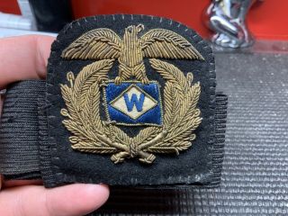 “W” Ship Line Company Captains Patch Vintage Very Old Rare Capatains Patch. 3