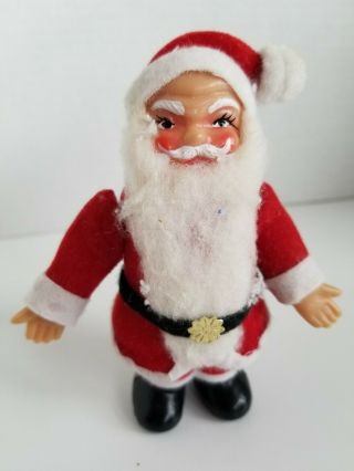 Vintage Plastic Santa Claus Doll Figurine 5 Inch