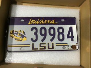 Louisiana Specialty Rare Lsu Tigers License Plate Expired
