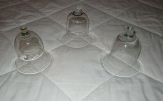 Set Of 3=vintage Pegged Flared Clear Glass Votive Candle Cup Homco