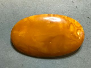 Natural Old Antique Yellow Butterscotch Baltic Amber Brooch 12,  7 Gr