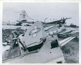 1944 Vintage Photo Ww2 21st Bomber Command B - 29 Superfortresses Bomb Raid Tokyo