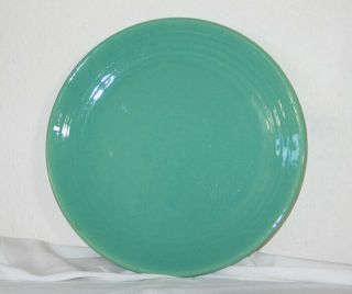 Vintage Bauer Pottery Jade Green Ringware Ring Chop Plate - 12 - 3/8 "