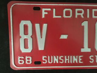 Vintage 1968 69 Florida Stare License Plate Automobile Tag NEAR 2