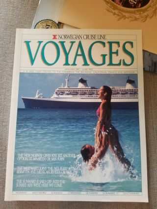 Ss Norway 1991 Norwegian Cruise Line Brochure & Deck Plans X France