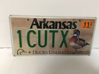 Arkansas Wildlife Ducks Unlimited License Plate Tag 1
