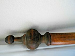 Solid Wood Curtain Rod Set With Vintage Finials.  44 